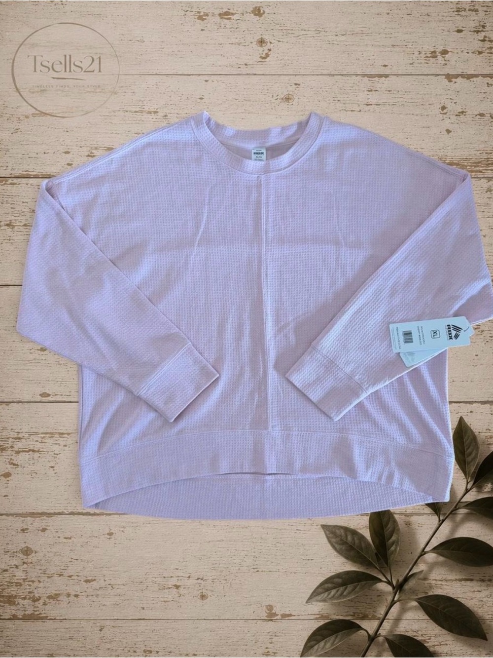 NWT (With Defect) RBX Pink Waffle Knit Pullover - Size XL